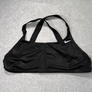 Nike Women's Black Sports Bra XL Dri-Fit‎ Crossback Bra with Hook Closure